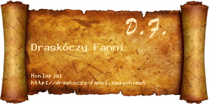 Draskóczy Fanni névjegykártya