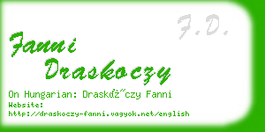 fanni draskoczy business card